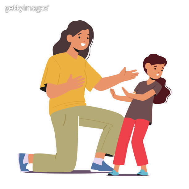 child-exhibiting-signs-of-autism-avoid-close-contact-mother-character