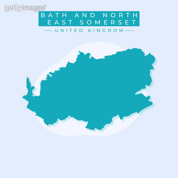 Vector illustration vector of Bath and North East Somerset map United