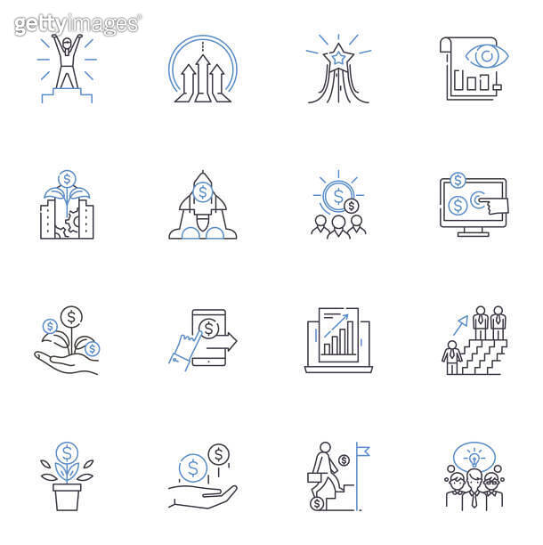 Workflow improvement line icons collection. Efficiency, Streamlining ...