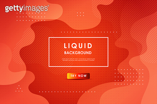 abstract orange gradient wavy light liquid color with geometric shape ...