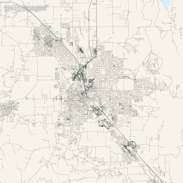 Medford, Oregon, USA Vector Map 이미지 (1502615498) 게티이미지뱅크