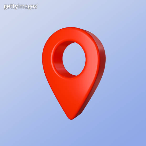 3d minimal location pin icon. Marking a position. trip destination. 3d ...