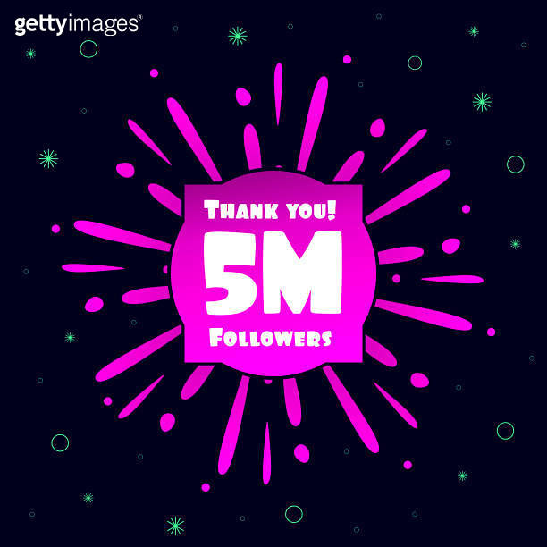 5M Folowers Social Media Post, 5 million Subscribers Post. Thank you 5M ...
