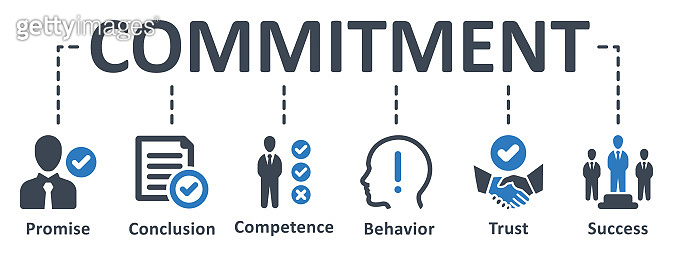 Commitment icon - vector illustration . commitment, promise, conclusion ...