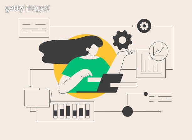 Workflow abstract concept vector illustration. 이미지 (1729140230) - 게티이미지뱅크