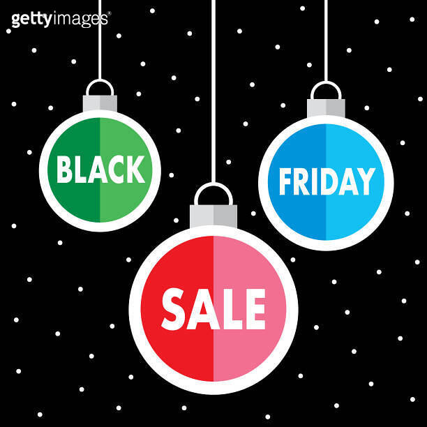 Black Friday Hanging Christmas Ornaments 이미지 (1819082749) 게티이미지뱅크