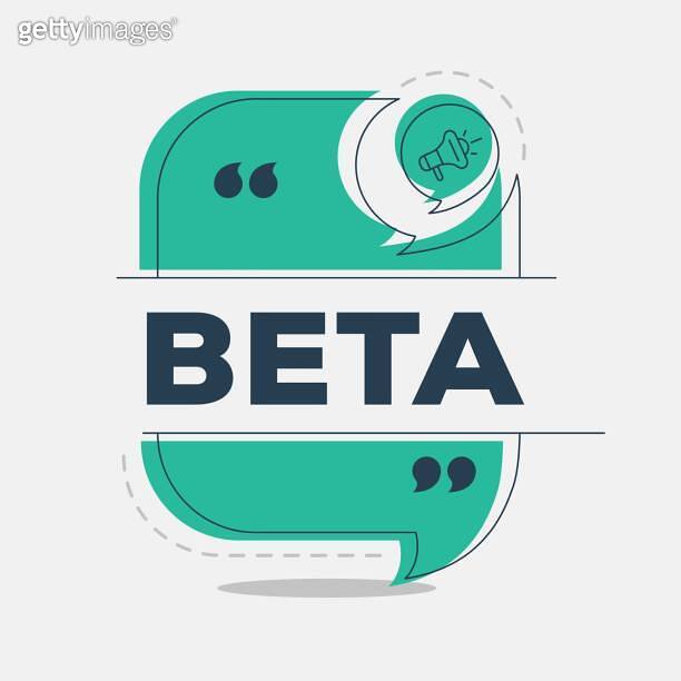 (Beta) text written in speech bubble. 이미지 (1875249633) - 게티이미지뱅크