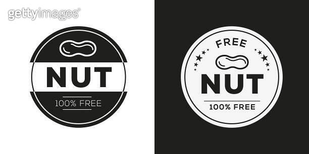 (Nut free) label sign. 이미지 (1557871023) - 게티이미지뱅크
