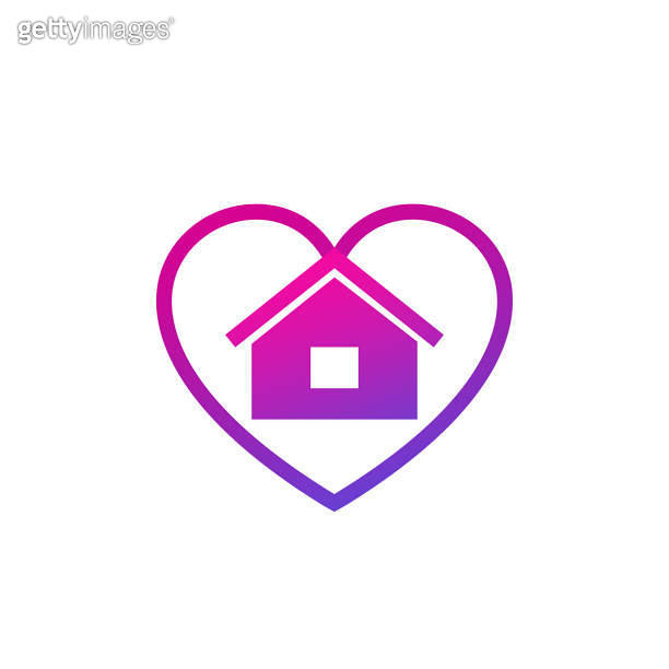 home and heart logo, vector design 이미지 (1470511374) 게티이미지뱅크