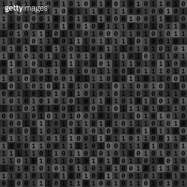 Seamless pattern with multitude of 0 and 1 symbols of binary code 이미지 ...