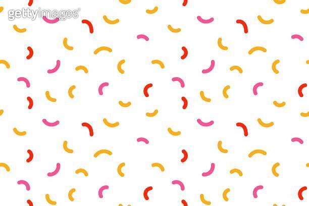 Creative cute squiggle print with colored abstract squiggles. Seamless ...