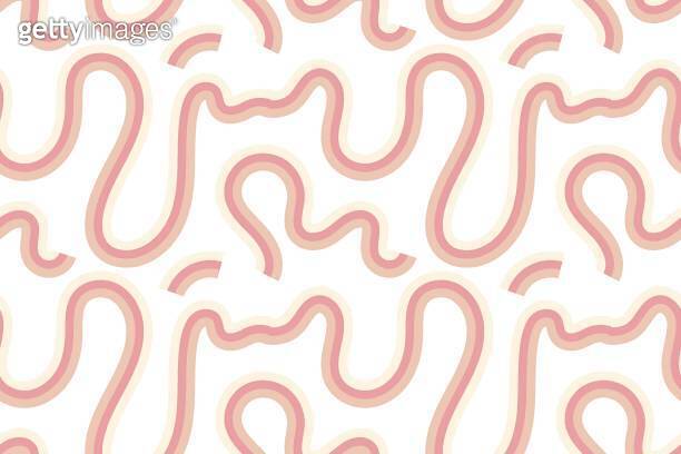 Creative cute squiggle print with colored abstract squiggles. Seamless ...