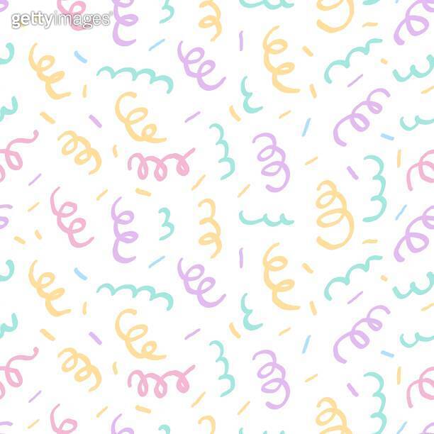 Wavy Seamless cute squiggle Pattern. Seamless print of colorful ...