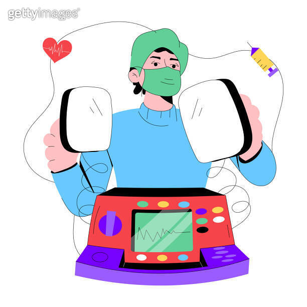 Defibrillator Treatment 이미지 (1678533876) 게티이미지뱅크