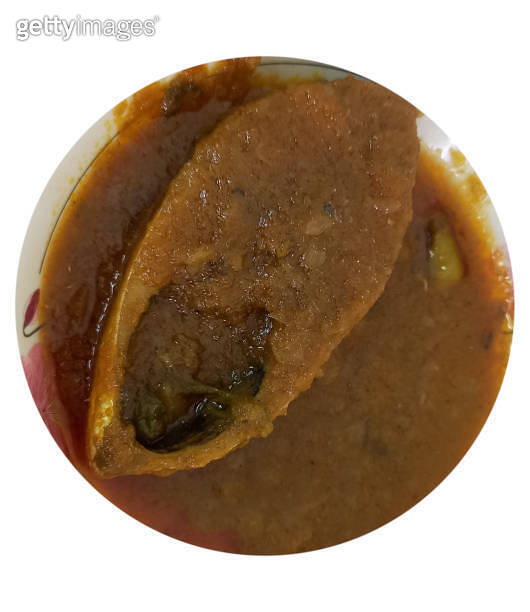 Popular Bengali Illish or Hilsa fish curry with soup. Scientific name