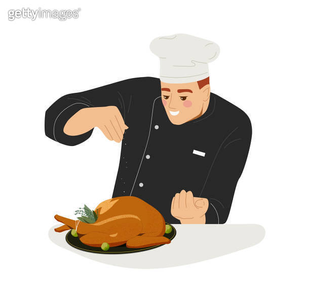 Chief cook with food vector concept (1724966476) 일러스트, 무료 일러스트 - 게티이미지뱅크