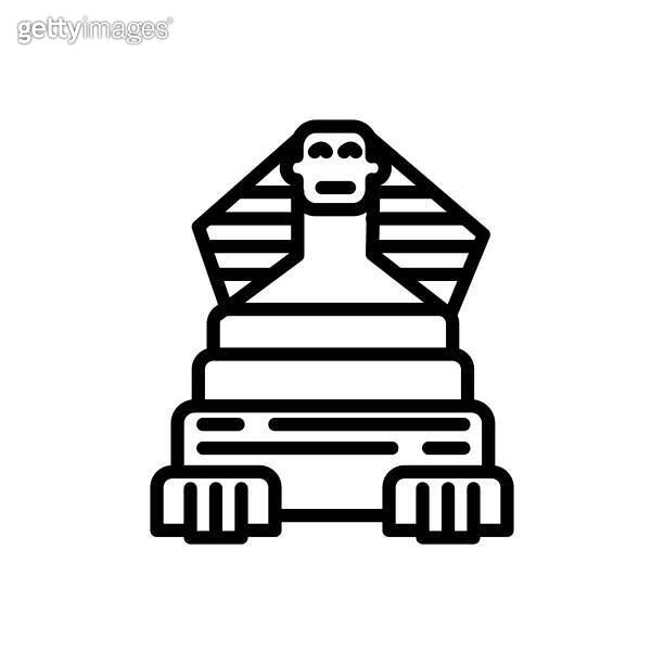 Giza Sphinx icon in vector. Logotype 이미지 (1714709993) - 게티이미지뱅크