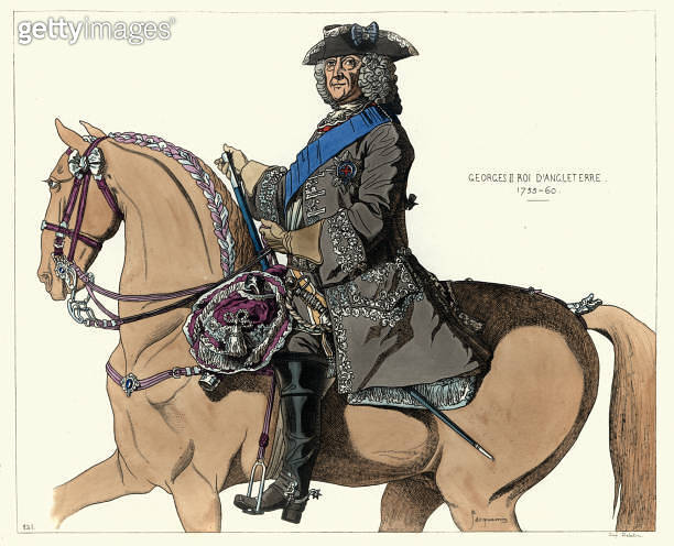 Portrait of George II, King of Great Britain and Ireland, Riding horse ...