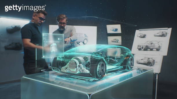Engineers choose body of car using futuristic augmented reality ...