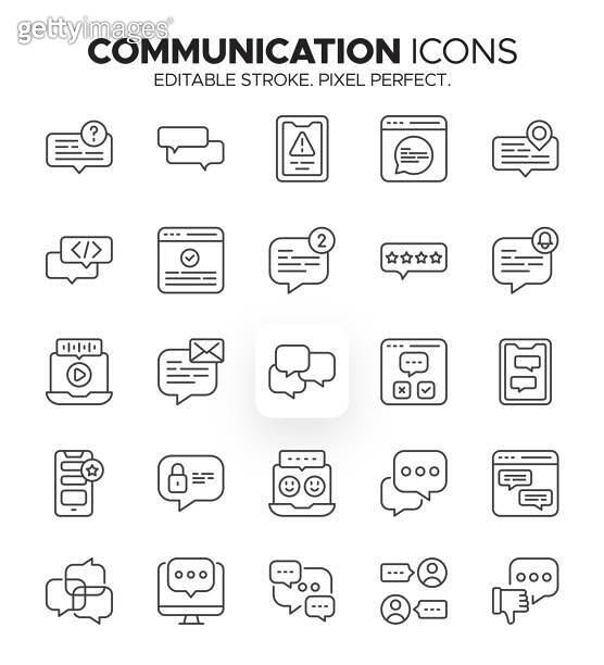 Communication Icons - Chat, Message, Email, Discussion and Dialogue ...
