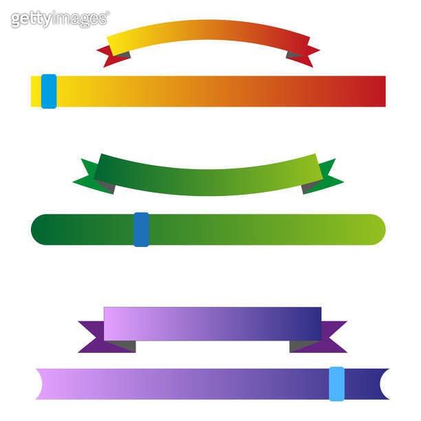 Bank Notes Ribbons Retro colored ribbons pennants. Funny line frame ribbon. Vector ...