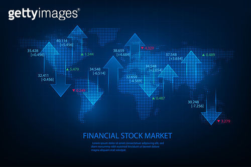 Vector stock market graph trading chart with world map. 이미지 (1472502444 ...