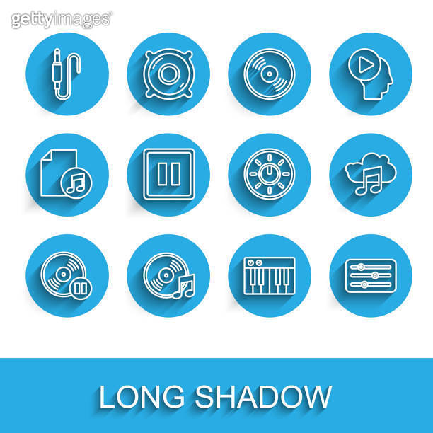 Set line Vinyl disk, Audio jack, Music synthesizer, Sound mixer controller, Pause button