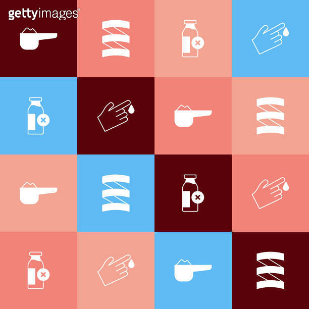 Set pop art Sports nutrition proteine, Lactose intolerance and Finger