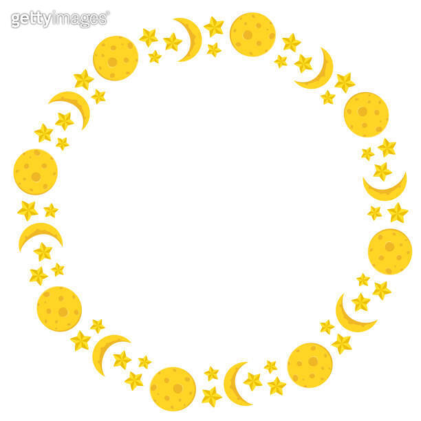 moon and star art drawn round frame 이미지 (1682503786) - 게티이미지뱅크