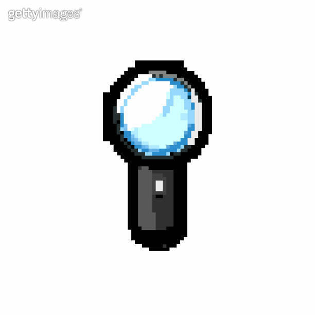 magnifer magnifying glass game pixel art vector illustration 이미지