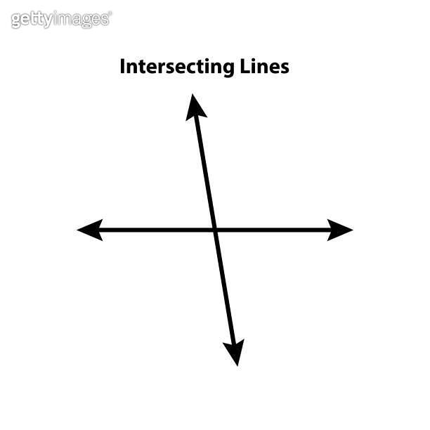Vector illustration of Intersecting Lines on a white background. Ideal ...