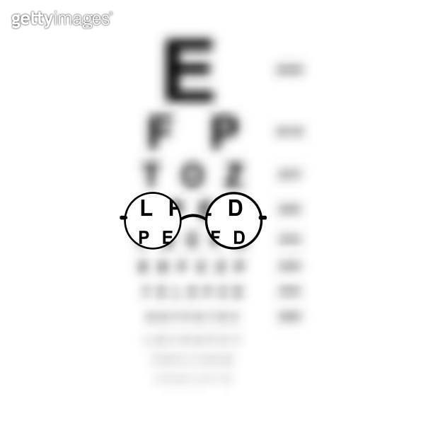 Glasses Optician In Snellen chart Eye test blurred, Vision Of Eyesight
