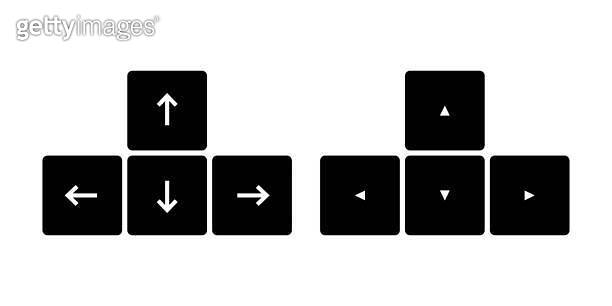 Keyboards arrow buttons icon set 이미지 (1682399554) - 게티이미지뱅크
