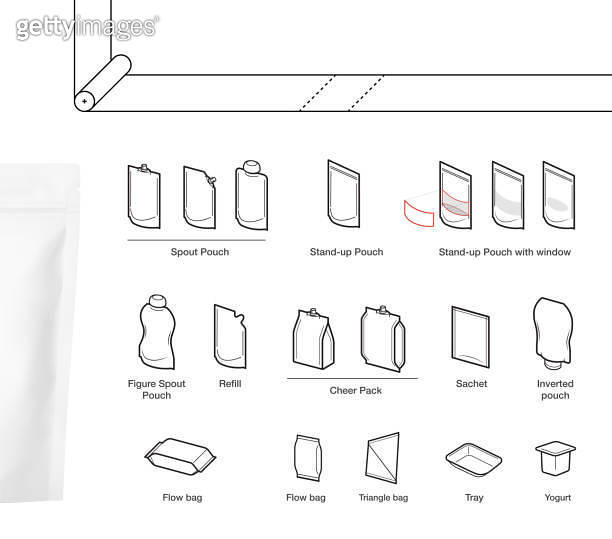 Pouch bag icon set. Vector illustration. 이미지 (1533355390) 게티이미지뱅크