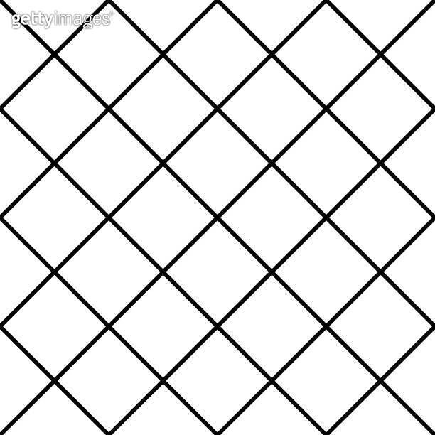 Diamond Pattern. Seamless, tiling. Background. Black and white. Squares
