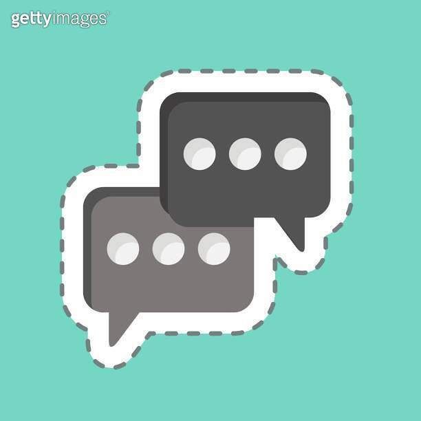 Communication Sticker Design Sticker line cut Chat. related to Communication symbol. Communication ...