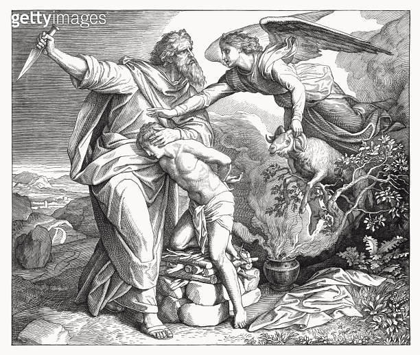 Abraham s Sacrifice Of Isaac Genesis 22 11 12 Woodcut Published abraham-s-sacrifice-of-isaac-genesis-22-11-12-woodcut-published