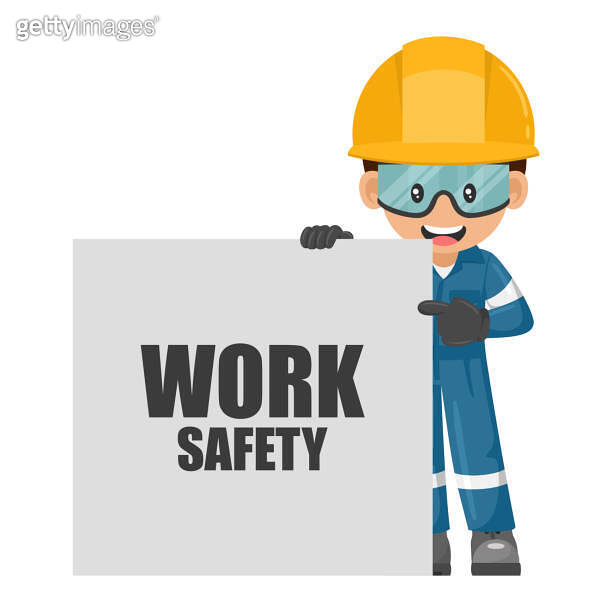 Industrial mechanical worker with his coverall and personal protective ...