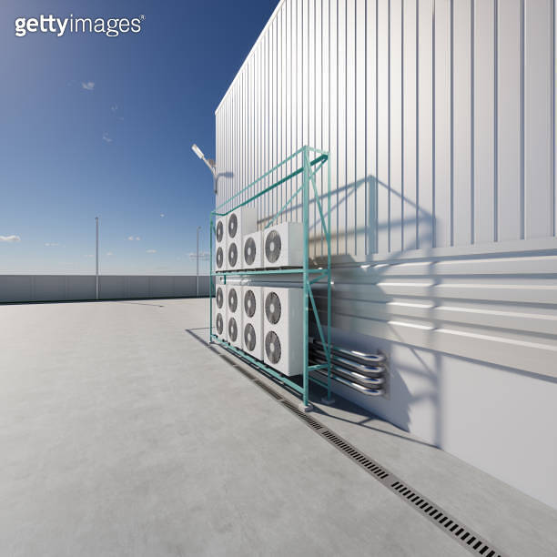 3d rendering of condenser unit for hvac system. 이미지 (1646648049) 게티이미지뱅크