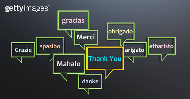 Thank you multilanguage 이미지 (1739474391) - 게티이미지뱅크