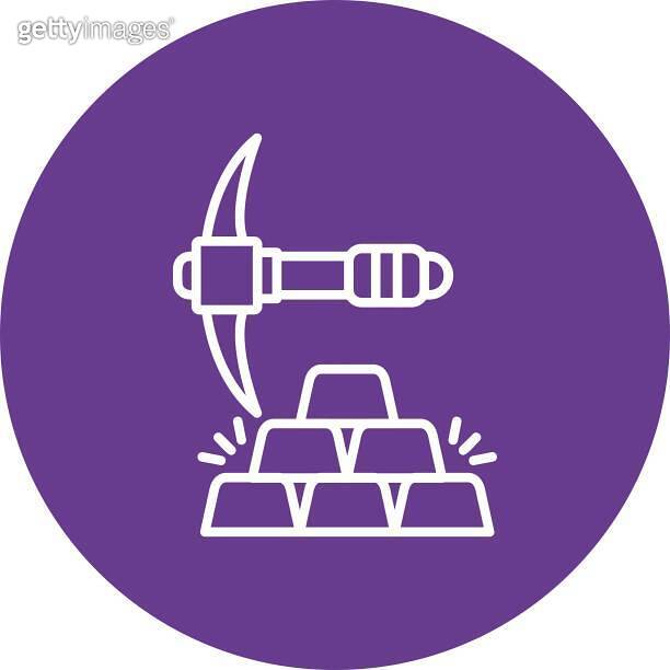 Gold Mine Icon 이미지 (1513140447) 게티이미지뱅크