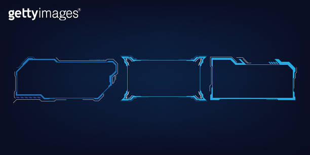 abstract sci fi frame template layout design concept background. vector ...