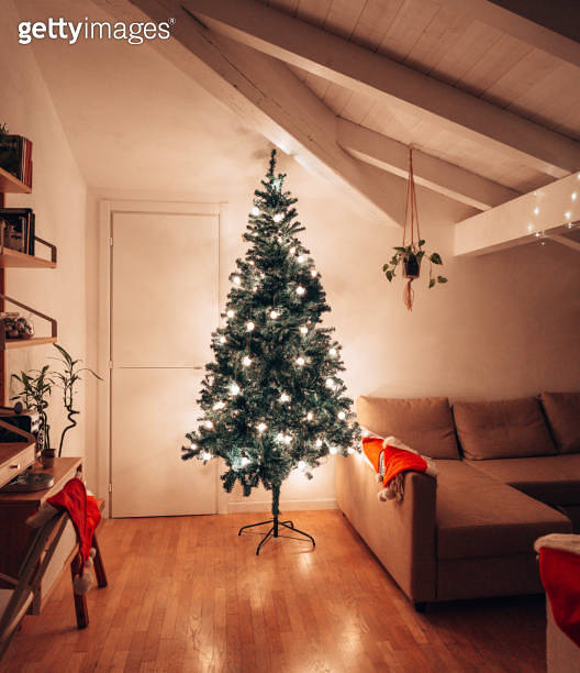 christmas tree at home 이미지 (1802793423) 게티이미지뱅크