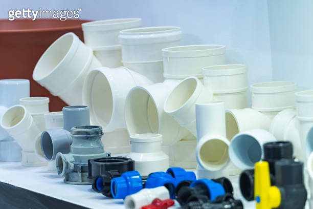 House Pipe Sample House plumbing pipes and sewerage pipes on the concrete background 이미지 ...