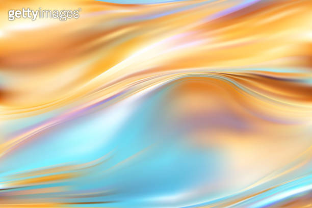 Delicate golden abstract hologram background with soft gold and blue ...