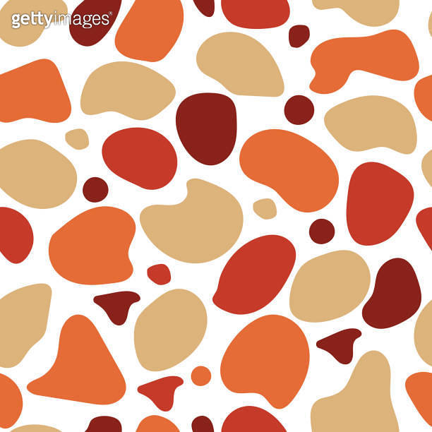 Liquid blob shapes seamless pattern. Whimsical arrangement of amorphous ...
