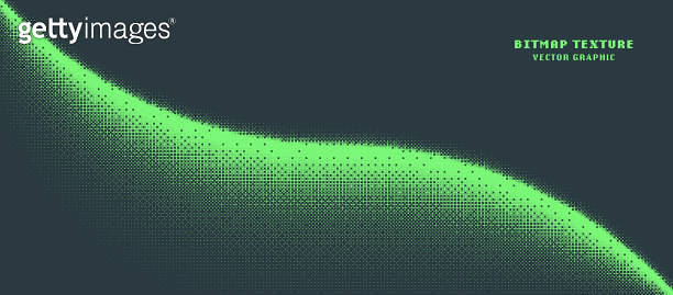 Bitmap Texture Dither Pattern Smooth Curved Border Vector Abstract ...