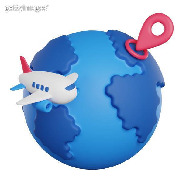 A plane flies around the 이미지 (1674025308) 게티이미지뱅크