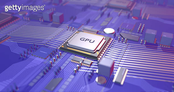 Graphical Processor Unit GPU Analyzing Artificial Intelligence Data ...