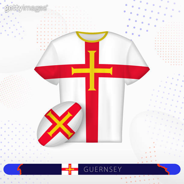 Guernsey Rugby Jersey With Rugby Ball Of Guernsey On Abstract Sport guernsey-rugby-jersey-with-rugby-ball-of-guernsey-on-abstract-sport